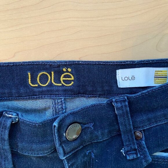 Lole Womens Dark Blue Skinny Jeans Size 26 high rise waist soft stretchy denim - Picture 3 of 12
